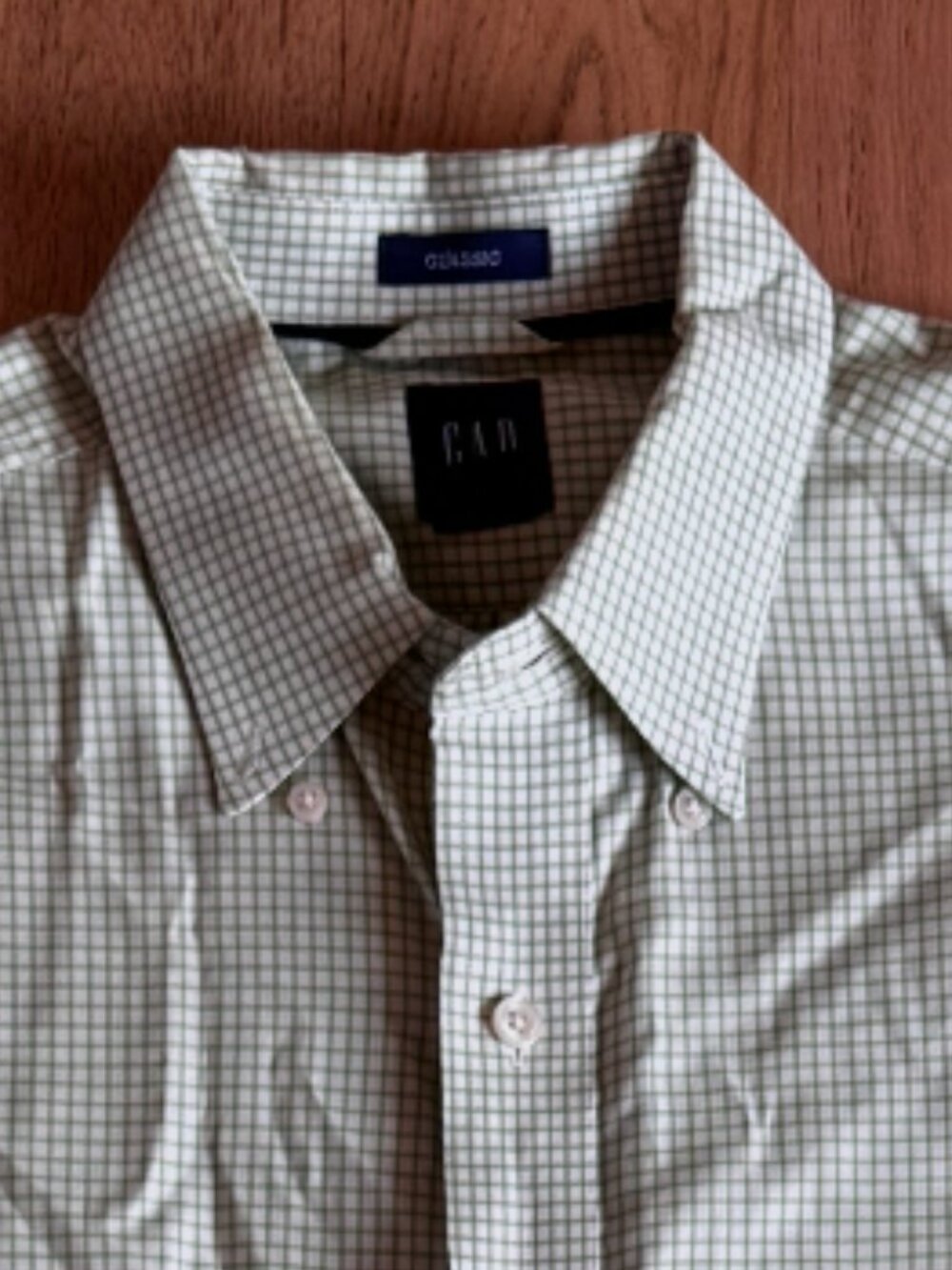 Vintage Y2K Gap Classic Green Check Button Down Shirt Men’s M